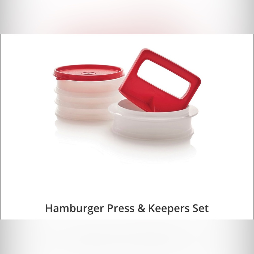 Tupperware Hamburger Press & Keepers Set